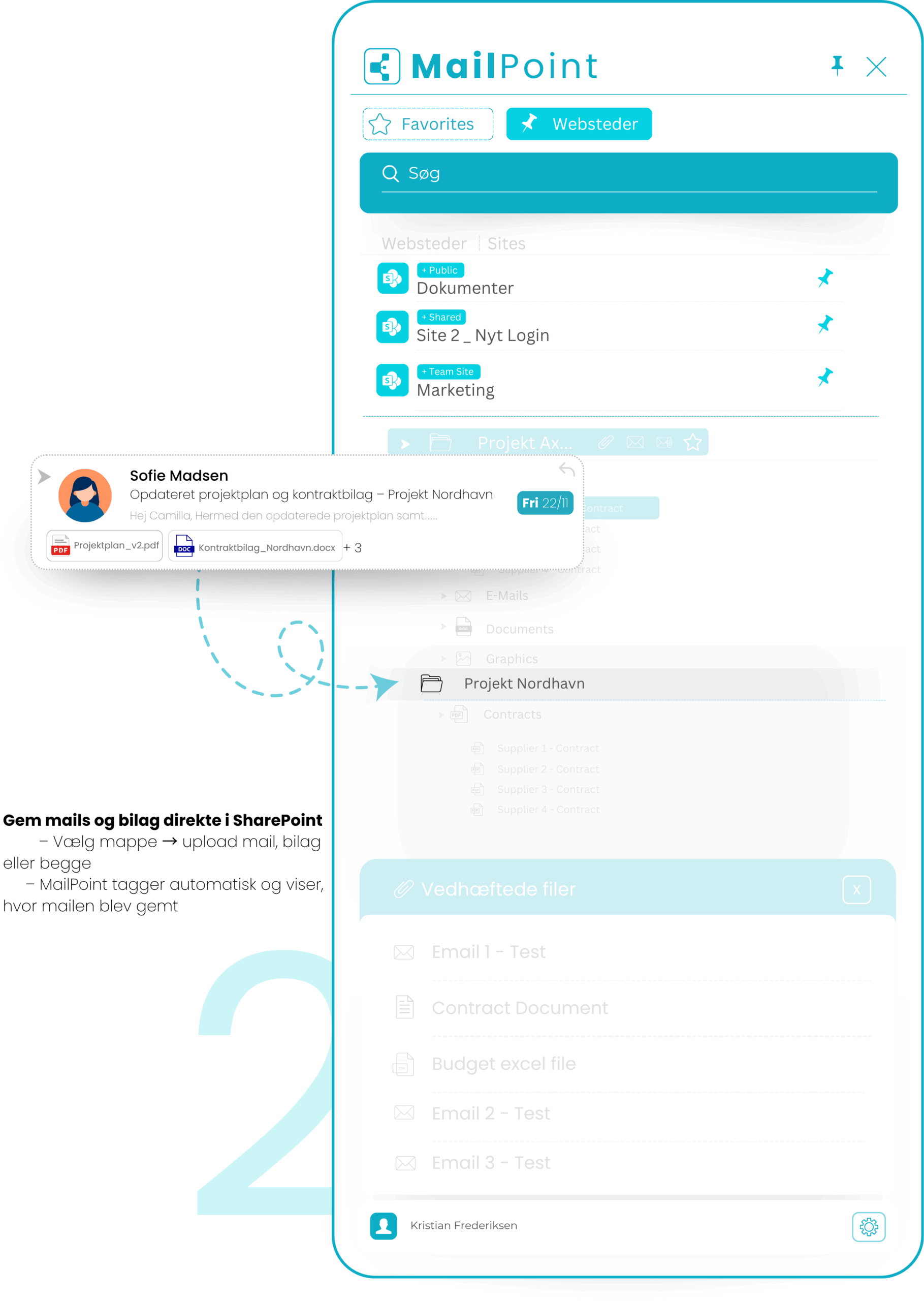 Arkiver mails og bilag fra Outlook direkte i SharePoint med MailPoint