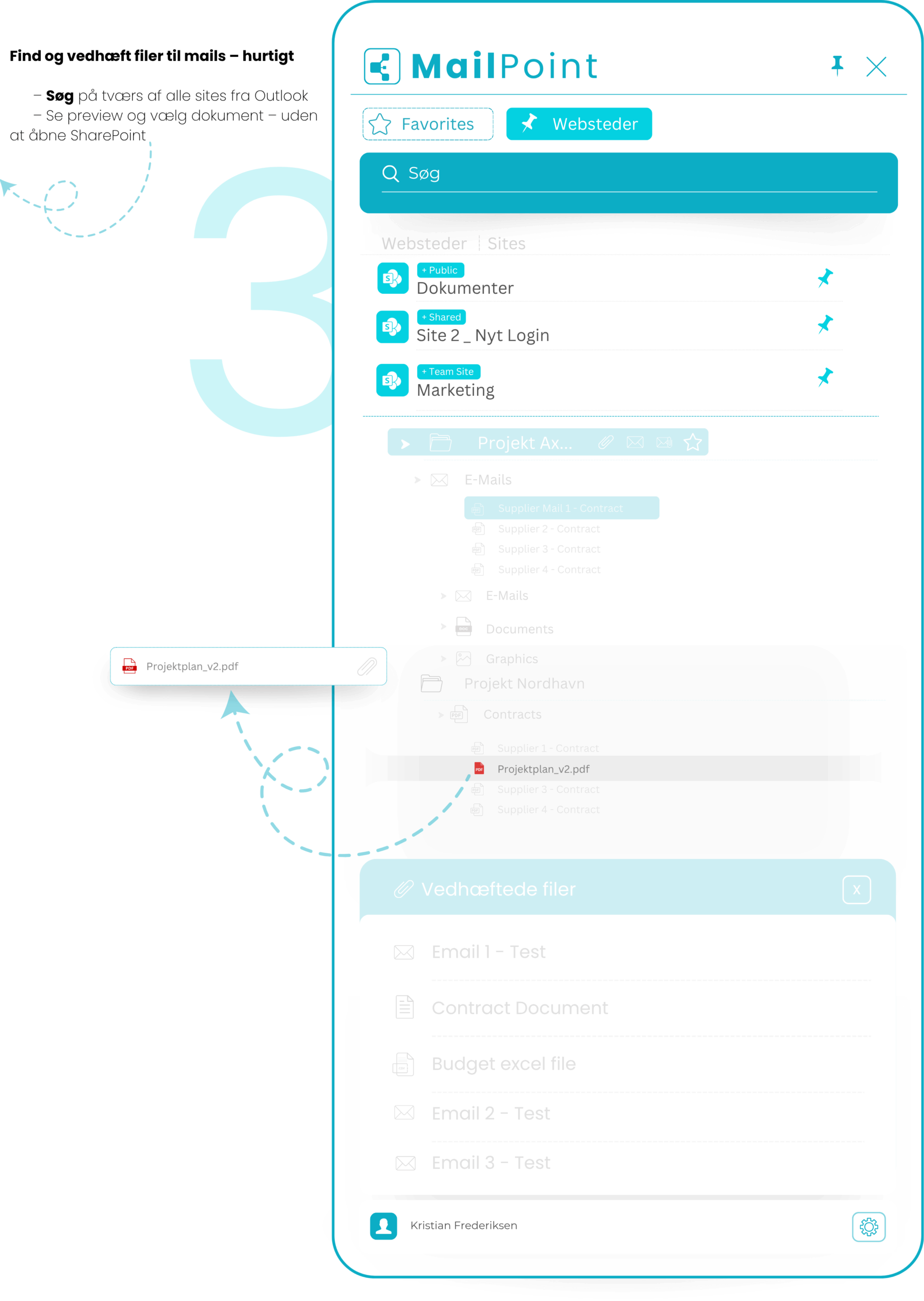 Vedhæft dokumenter fra SharePoint direkte i Outlook med MailPoint