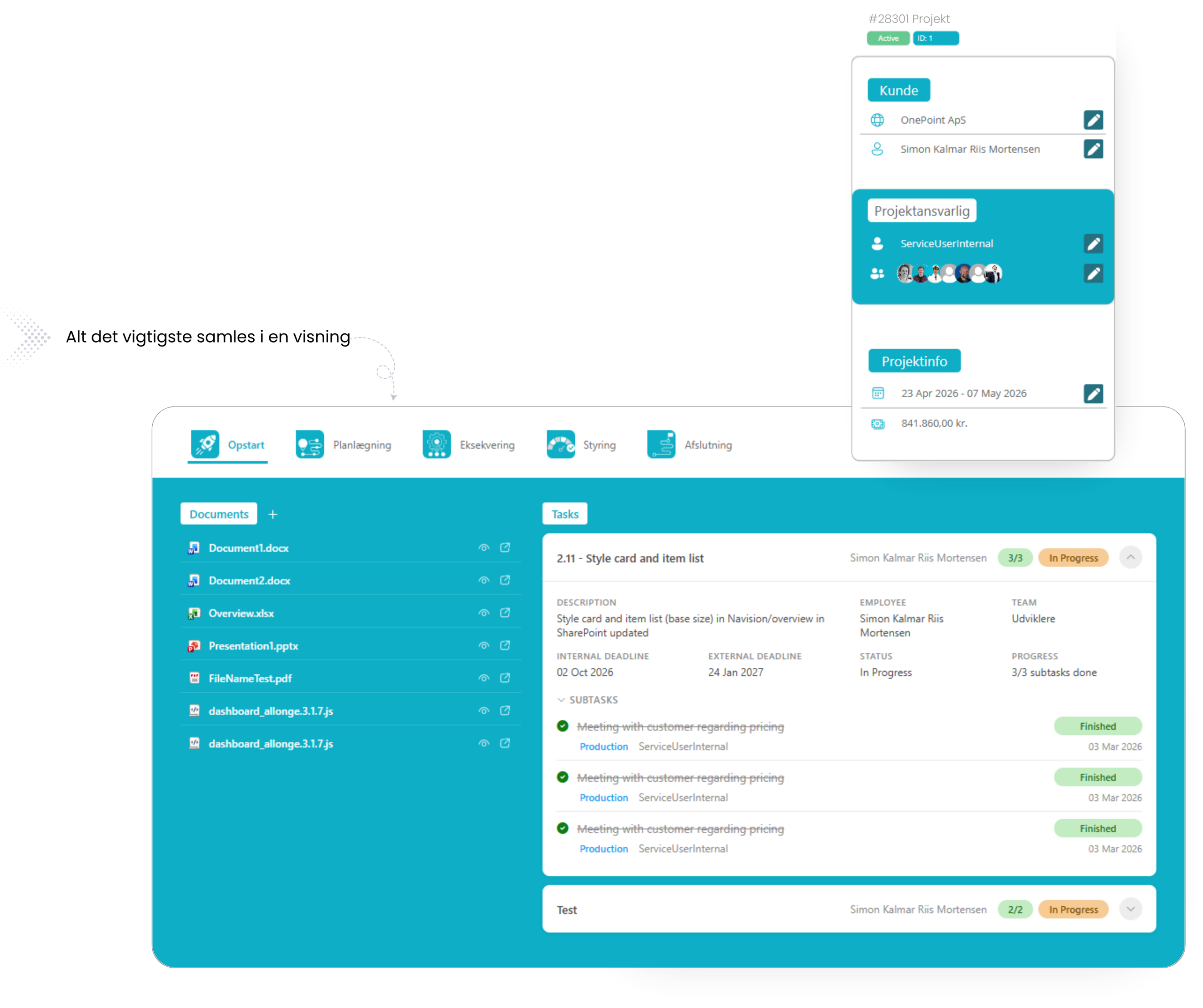 Projektstyring i SharePoint og Microsoft 365